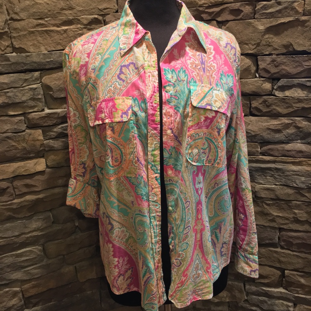 Ralph Lauren Button down blouse 🌿🌸